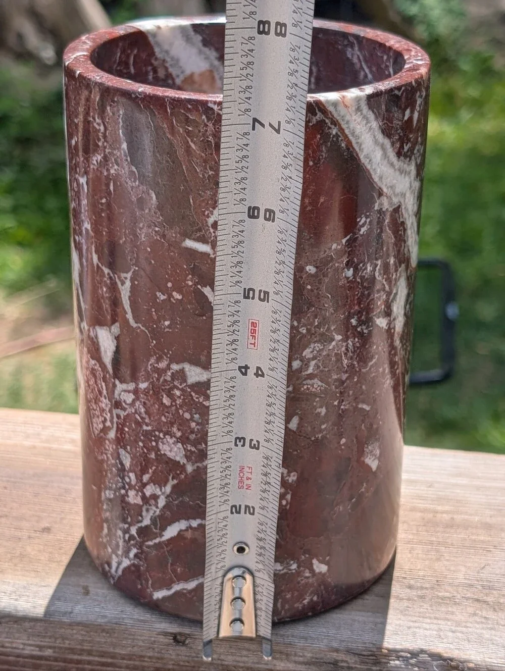 Stunning and Rare Burgundy Marble Wine Chiller Vase. $165 New